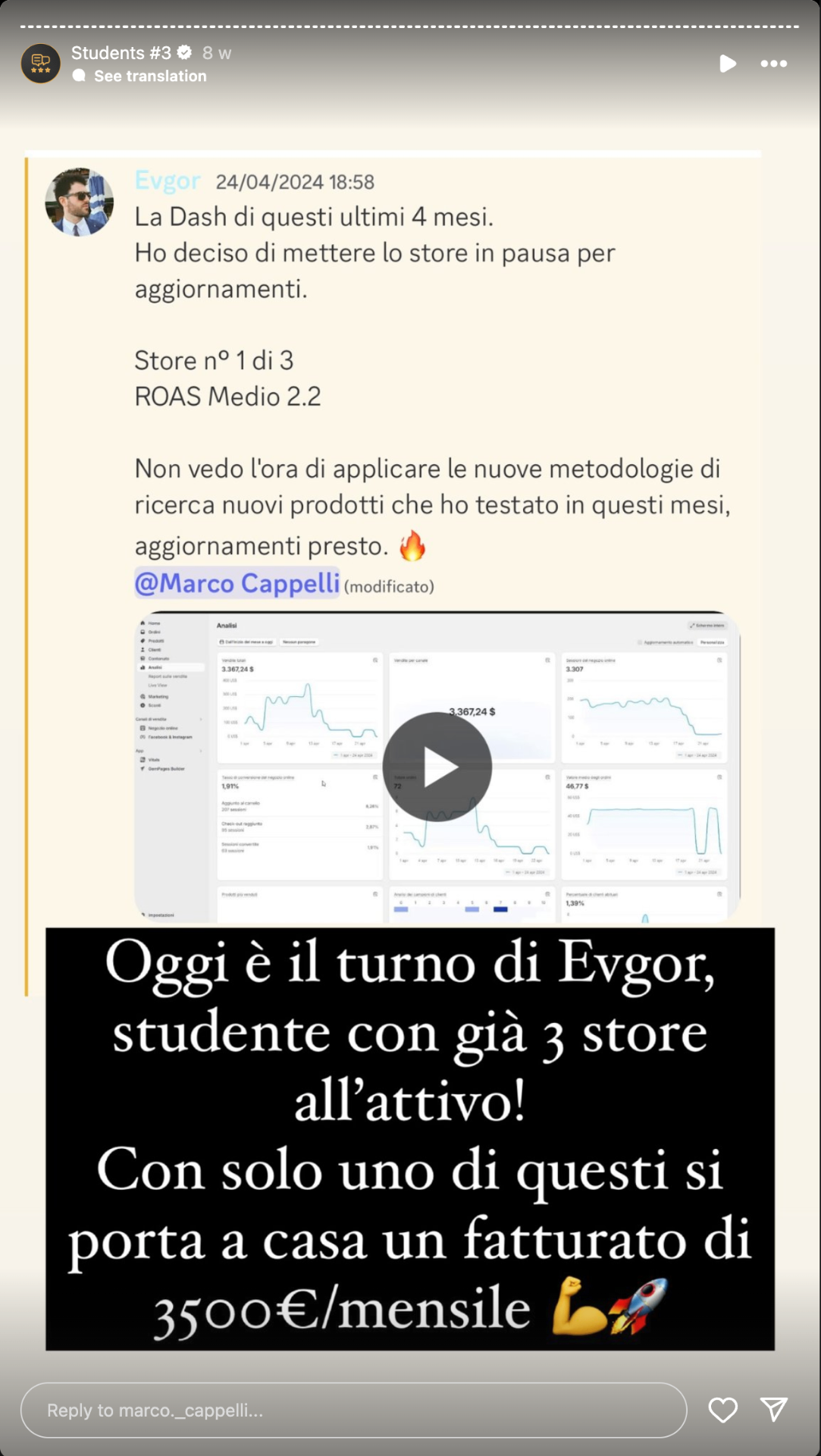 Testimonianza studente 19