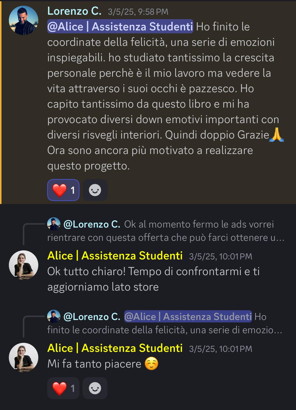 Testimonianza studente 20